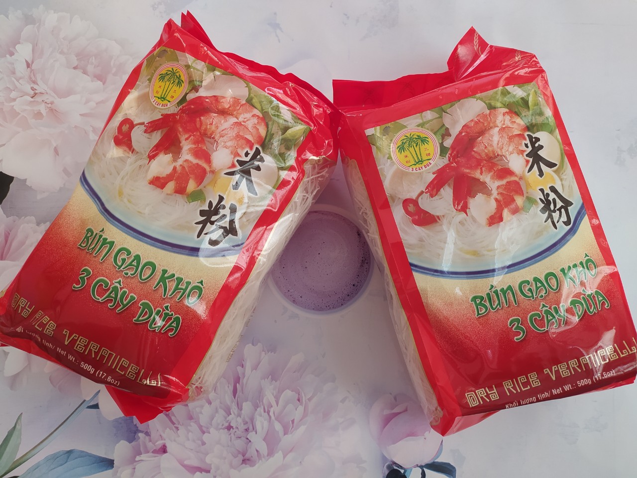 Bún Gạo Khô 3 Cây Dừa 500g