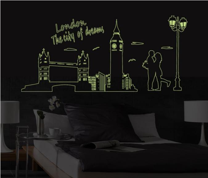 [HCM]Decal trang trí Thành Phố London- Dạ Quang