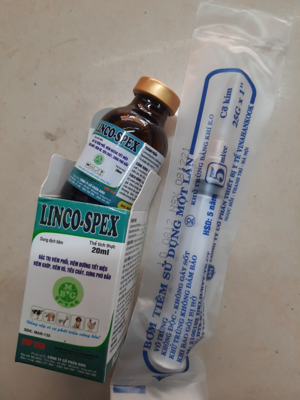 Linspec BMG tặng dụng cụ tiêm  (lọ 20ml).