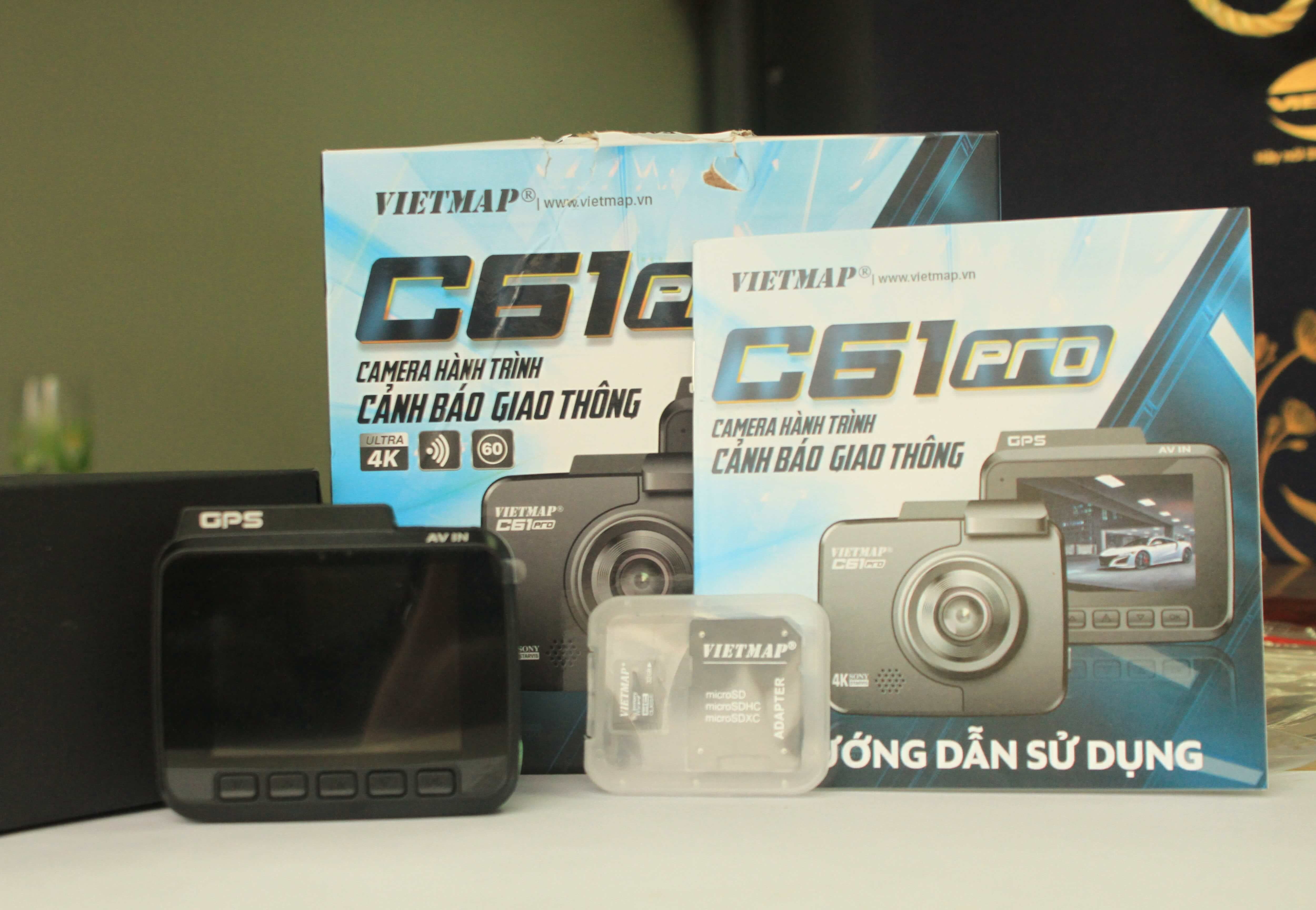 Cam hành trình Vietmap C61 Pro (Cảnh báo giao thông, độ nét 4K)