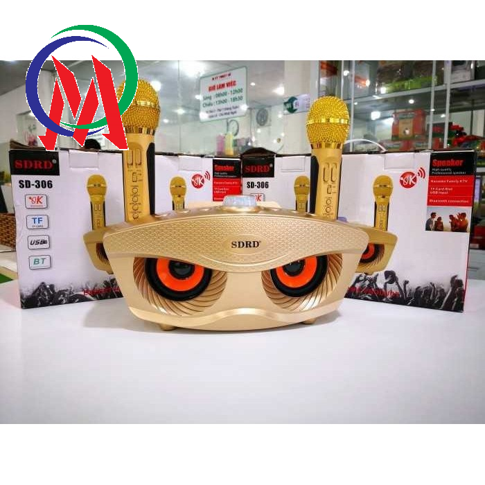 [HCM]LOA KARAOKE SD-306 KÈM 2 MIC KHÔNG DÂY