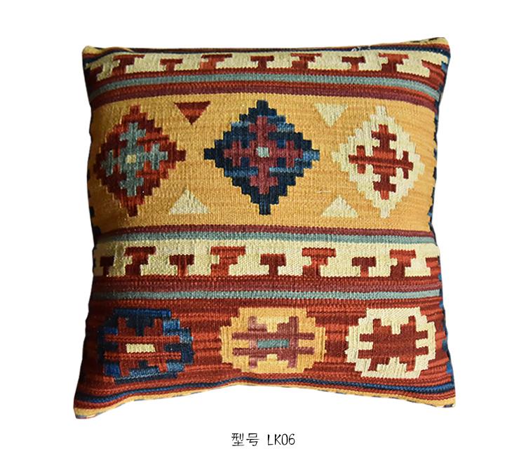 Kiểu Mỹ Làng Quê Kilim Cứng Lông Cừu 60cm Lớn Gối Tựa Đệm Bộ Bắc Orsia Phong Cách Gối Ôm Hiện Đại Dân Tộc