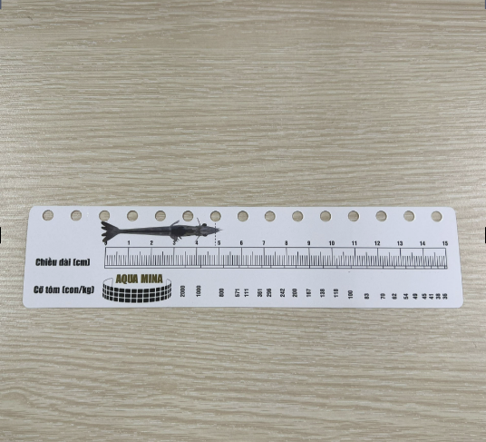 2 PCs colorful shrimp ruler and size shrimp tag (plastic plywood)