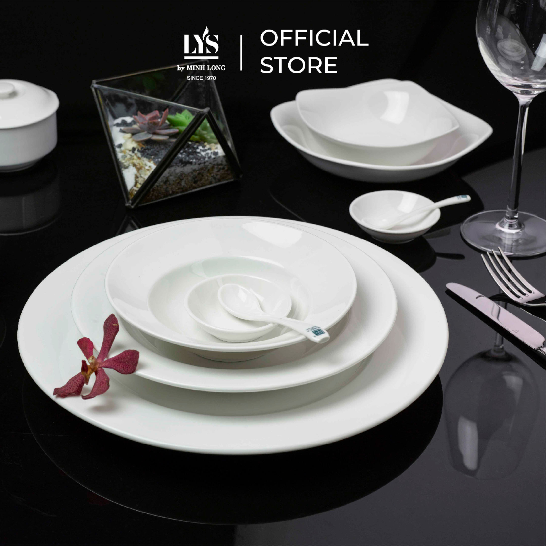 Bình Nước Tương Minh Long Jasmine Lys Trắng Ngà