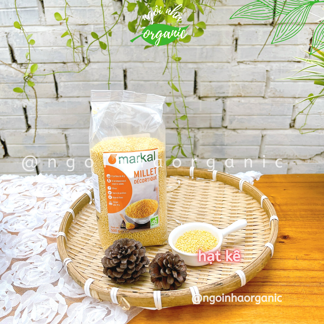 Hạt kê vàng hữu cơ đã tách vỏ Markal/Sotto 500g