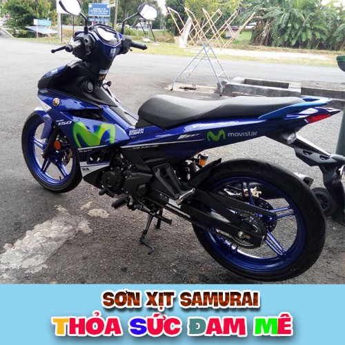 Bình sơn xịt màu xanh Exciter Y3973 Sơn xịt Samurai