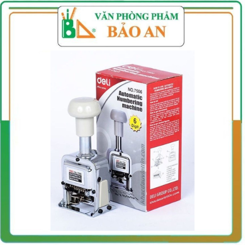 Dấu nhảy số tự động 6 số deli 7506 - máy đóng số nhảy