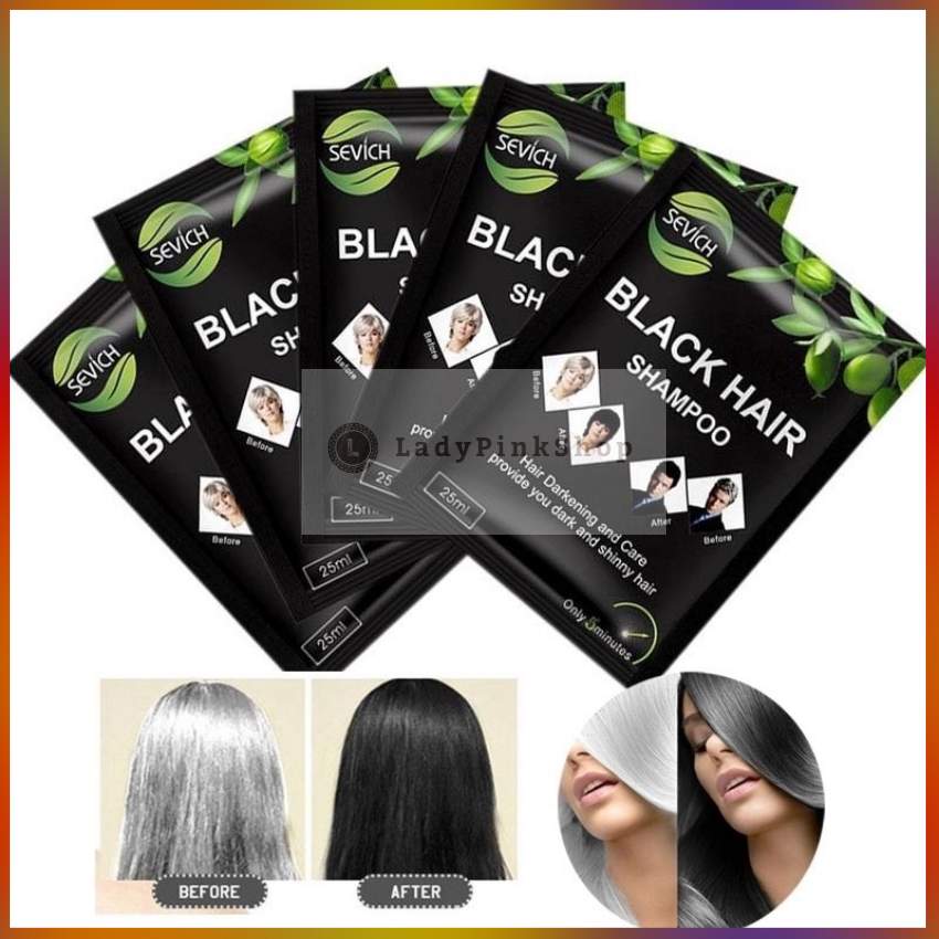 Dầu Gội Dạng Gói Nhuộm Đen Phủ Bạc Sevich 25ml/gói Không Gây Hư Tổn Cho Tóc