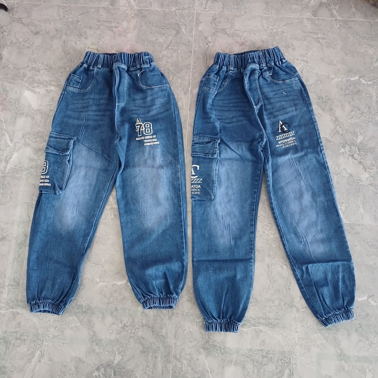 Quần bò jeans dài thời trang cá tính cho bé trai 20-40kg (không kèm dây thắc lưng)
