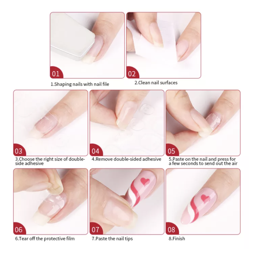 24 miếng keo silicon dán móng nailbox lẻ 1 miếng