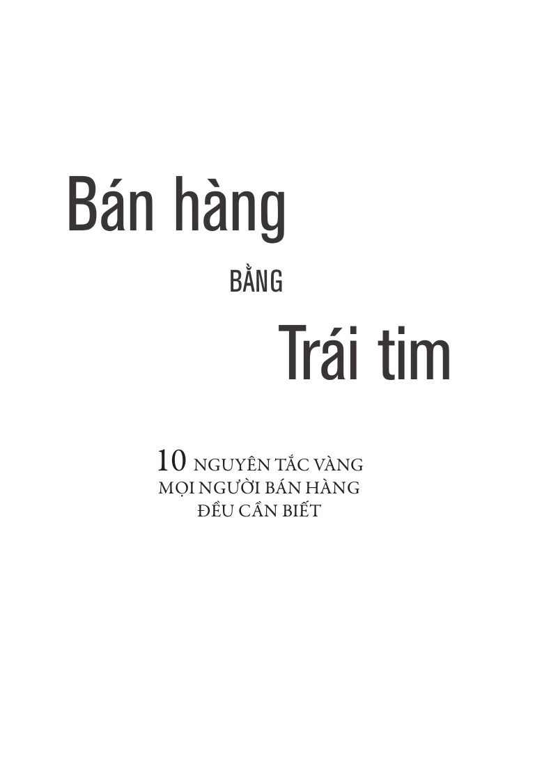 Bán Hàng Bằng Trái Tim