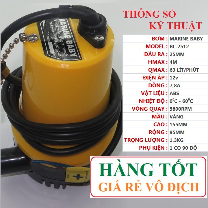 Bơm chìm 12v-8a