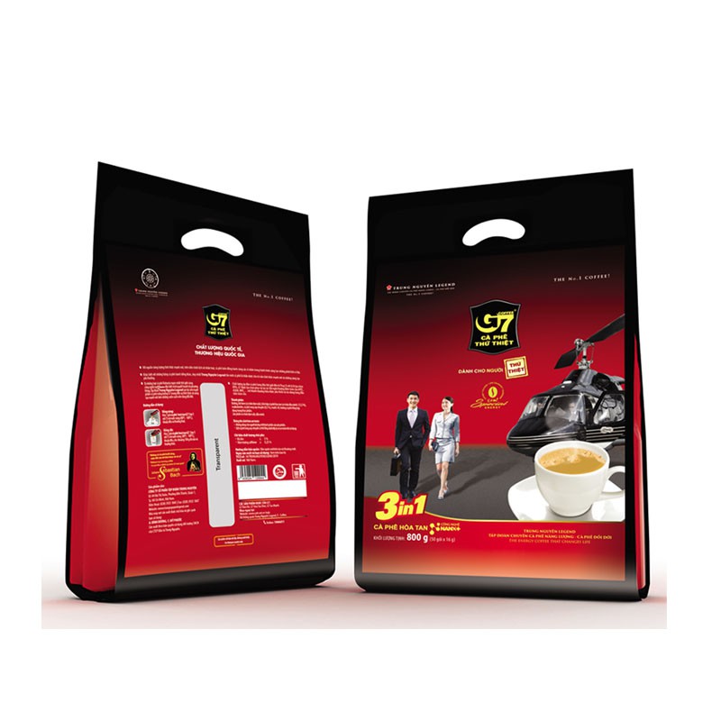 Combo 4 bịch cà phê hòa tan G7 3in1- Bịch 50 sachets x 16gr ( gói vuông)