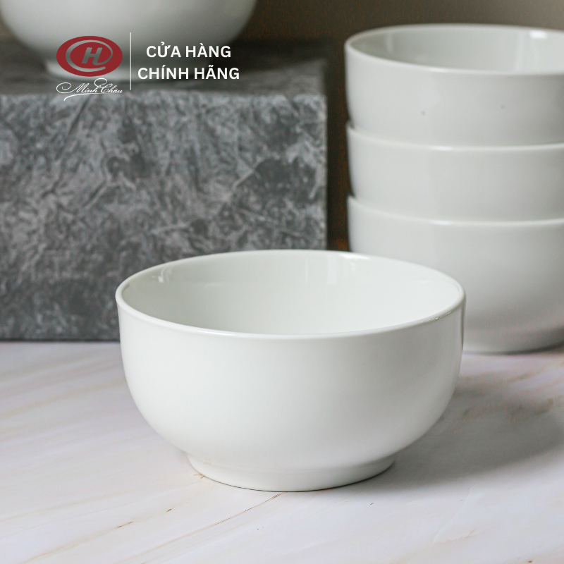 Bát Cơm Sứ 11.5cm Minh Châu - Trắng Trơn - C07