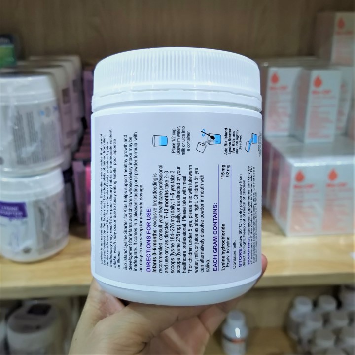 Lysin bột Bioisland Lysine Starter for Kids 150g