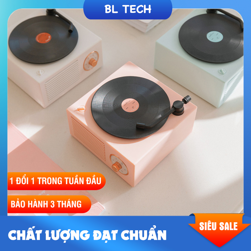 Loa bluetooth mini mô phỏng đĩa than Bltech phong cách vintage độc đáo dễ thương