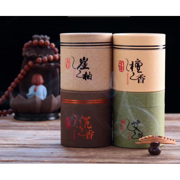 Nhang khoanh Trầm Hương Đàn Hương 48 vòng, Nhang vòng hương Ngải cứu hương Trầm