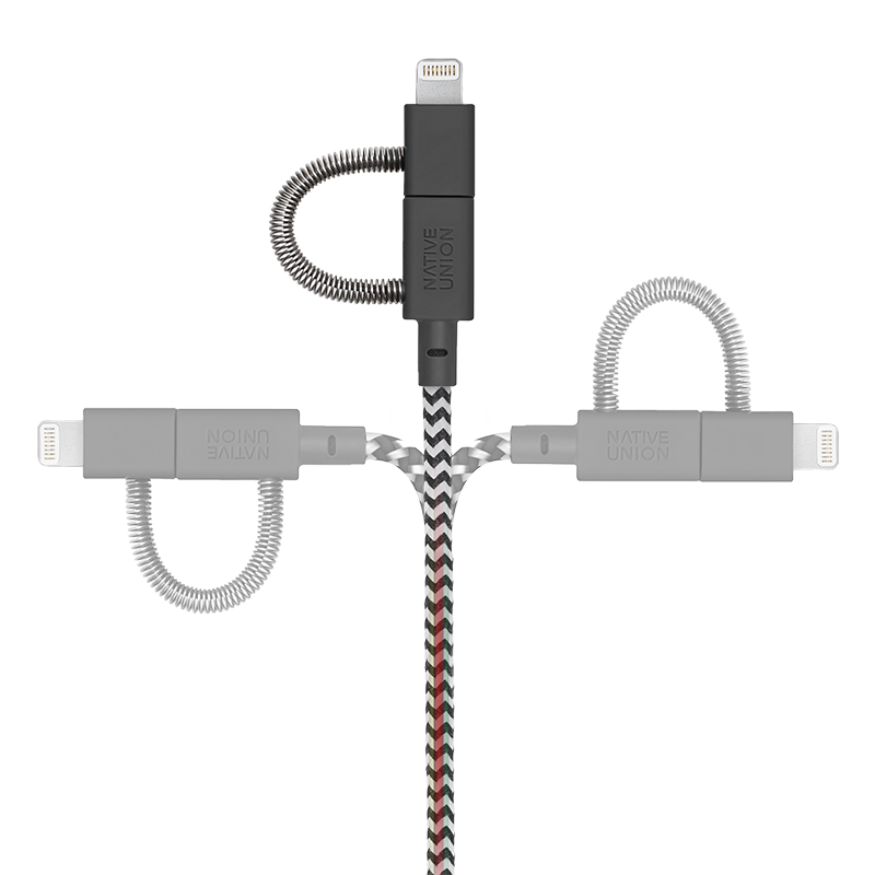 Dây Cáp Sạc 3 in 1 Native Union BELT CABLE UNIVERSAL ZEBRA 2m