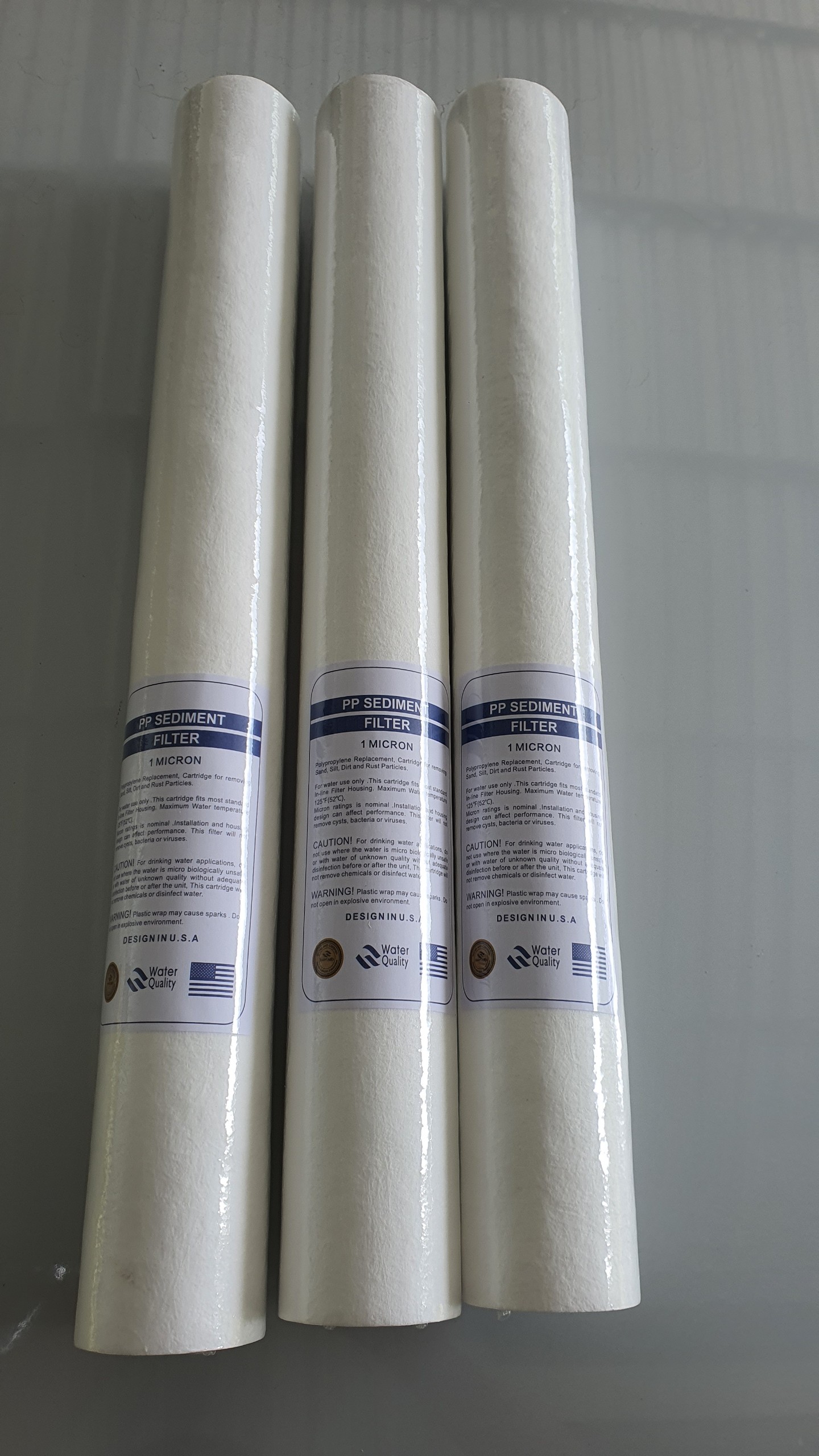 Combo 3 lõi bông PP 1 micron 20 inch.