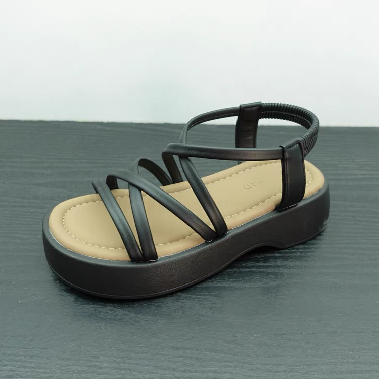 Sandal nữ quai mỏng đế phối màu cao 5p Mã 3353