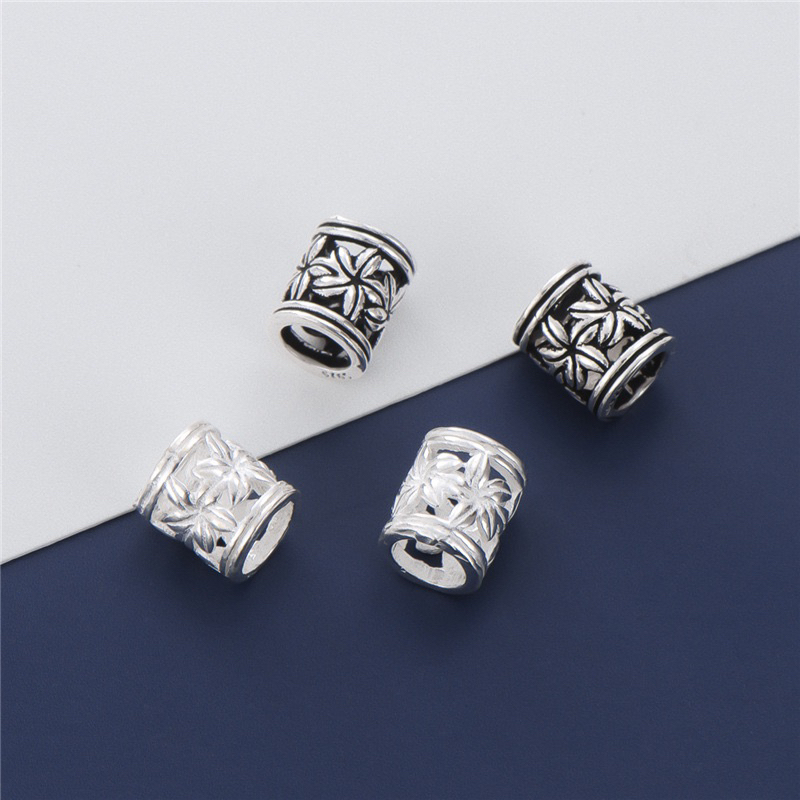[S925] Charm bạc trụ bông hoa - MH237