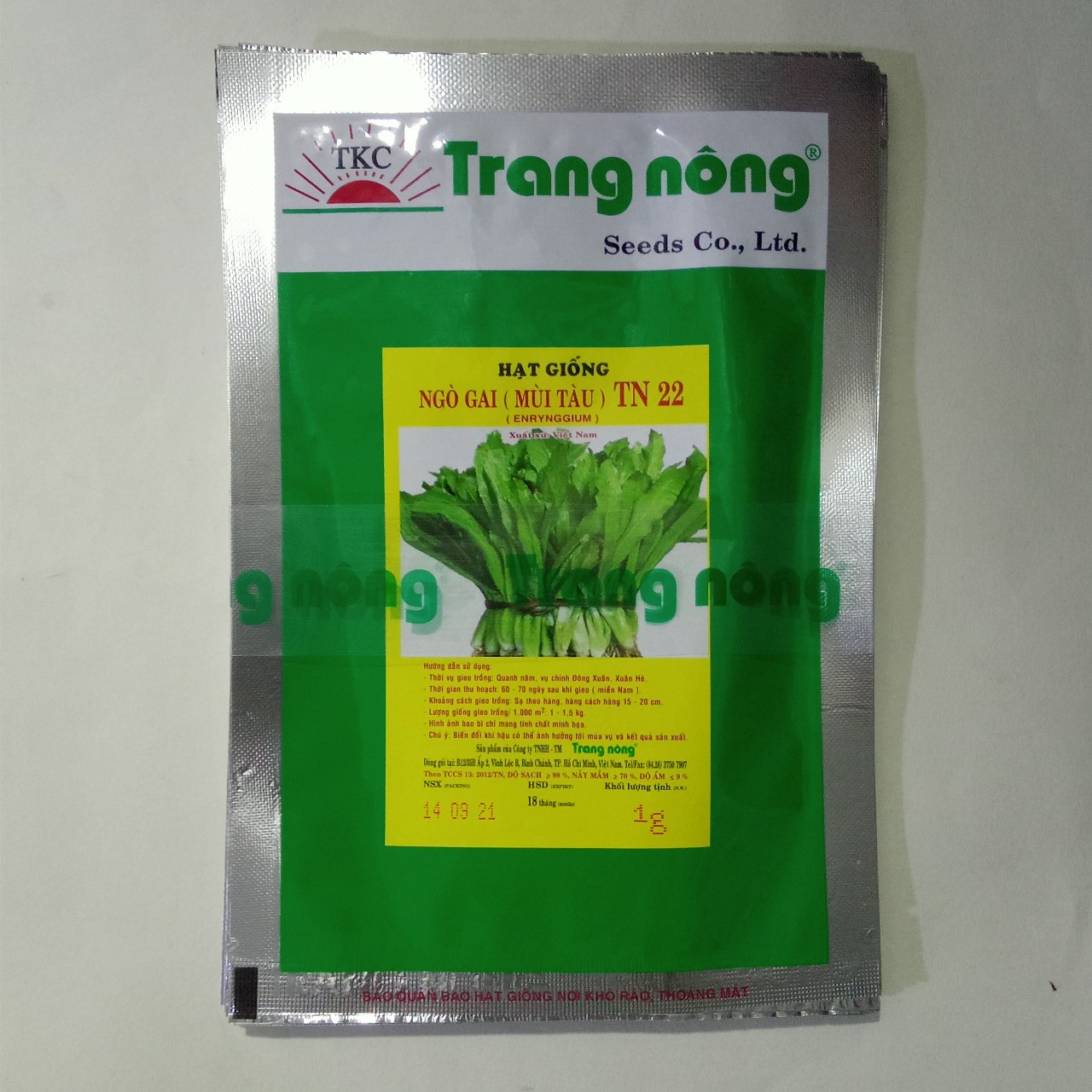 Hạt giống Ngò gai (Mùi tàu) Trang Nông - TN22