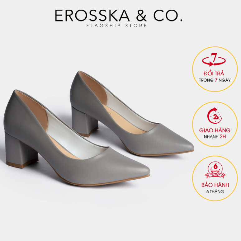 Giày cao gót Erosska mũi nhọn kiểu dáng cơ bản cao 5cm EP011 (GR) giá rẻ