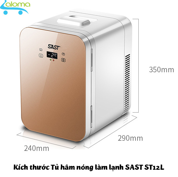 Tủ lạnh mini SAST đựng mỹ phẩm làm mát nước uống bảo quản hoa quả thực phẩm - Tủ lạnh mini 2 dây nguồn cho gia đình và ô tô - Tủ lạnh kèm chức năng hâm nóng