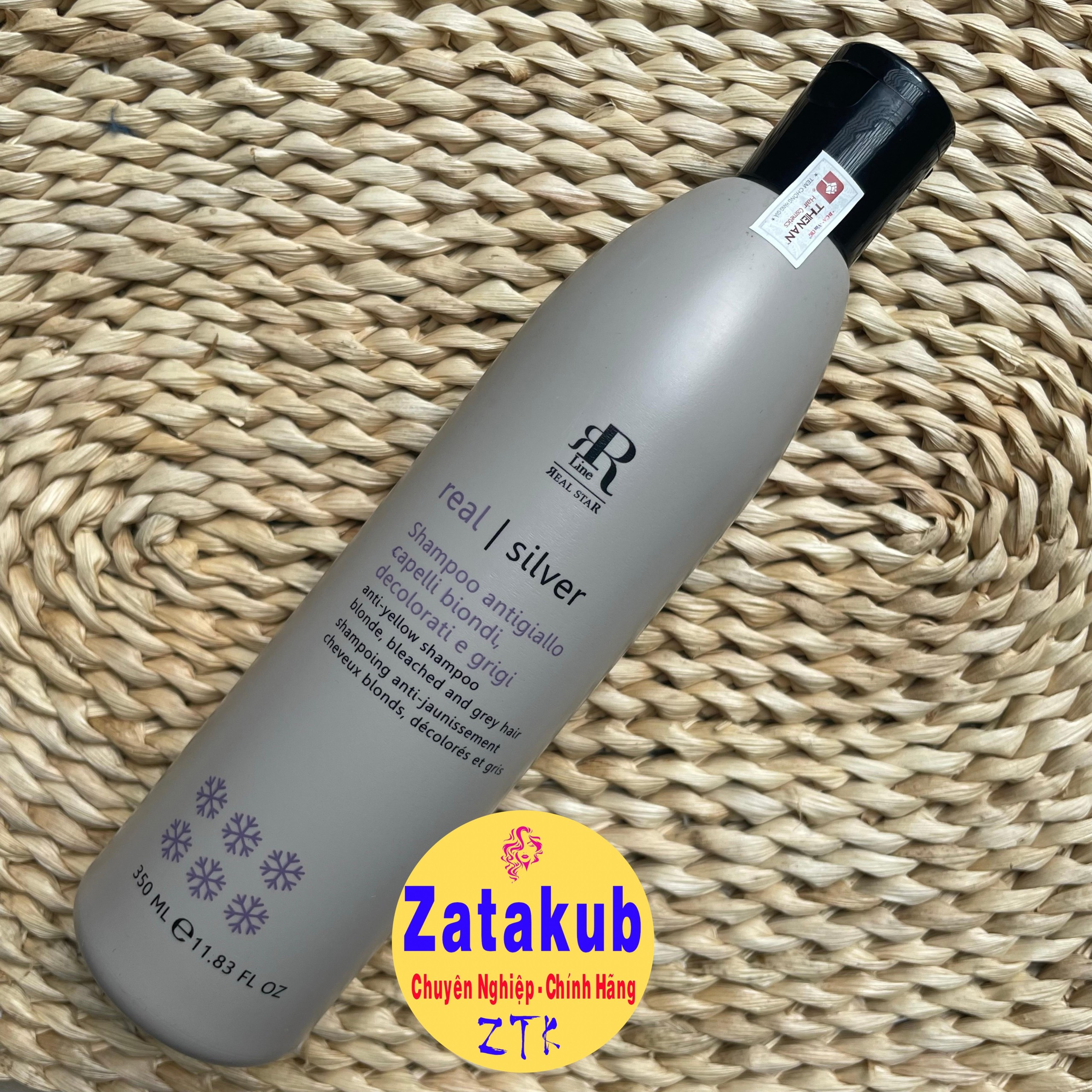 [HCM]Dầu gội tím khử vàng chăm sóc tóc vàng sáng Therapy SILVER STAR Shampo RR Line 1000ml