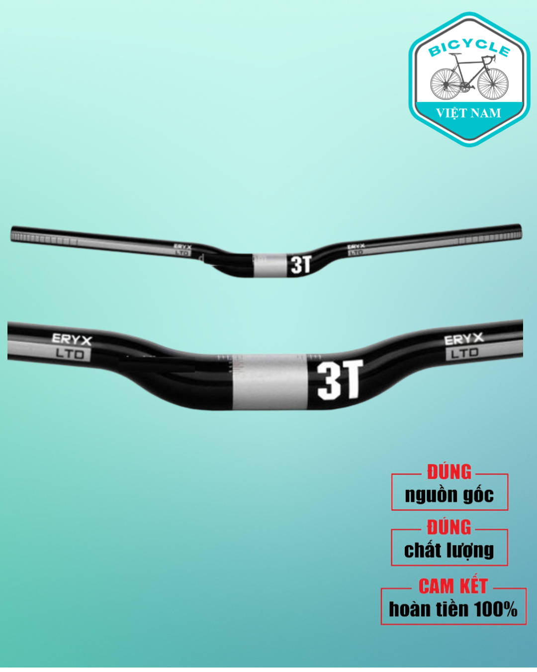 Ghi đông carbon xe đạp địa hình mtb 3t 31.8mm x 660mm