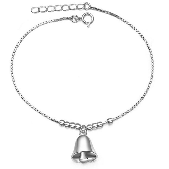 Lắc chân nữ Bạc Hiểu Minh LC057 chuông gió bạc ý