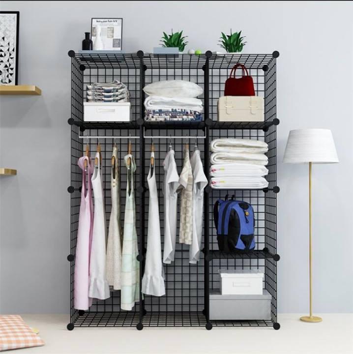 [HCM]Kệ Tủ Lưới Săt Lắp Ghép Đa Năng 12 ô