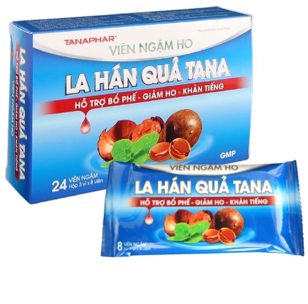 VIÊN NGẬM HO LA HÁN QUẢ TANA [KẸO NGẬM HO HỘP XANH]