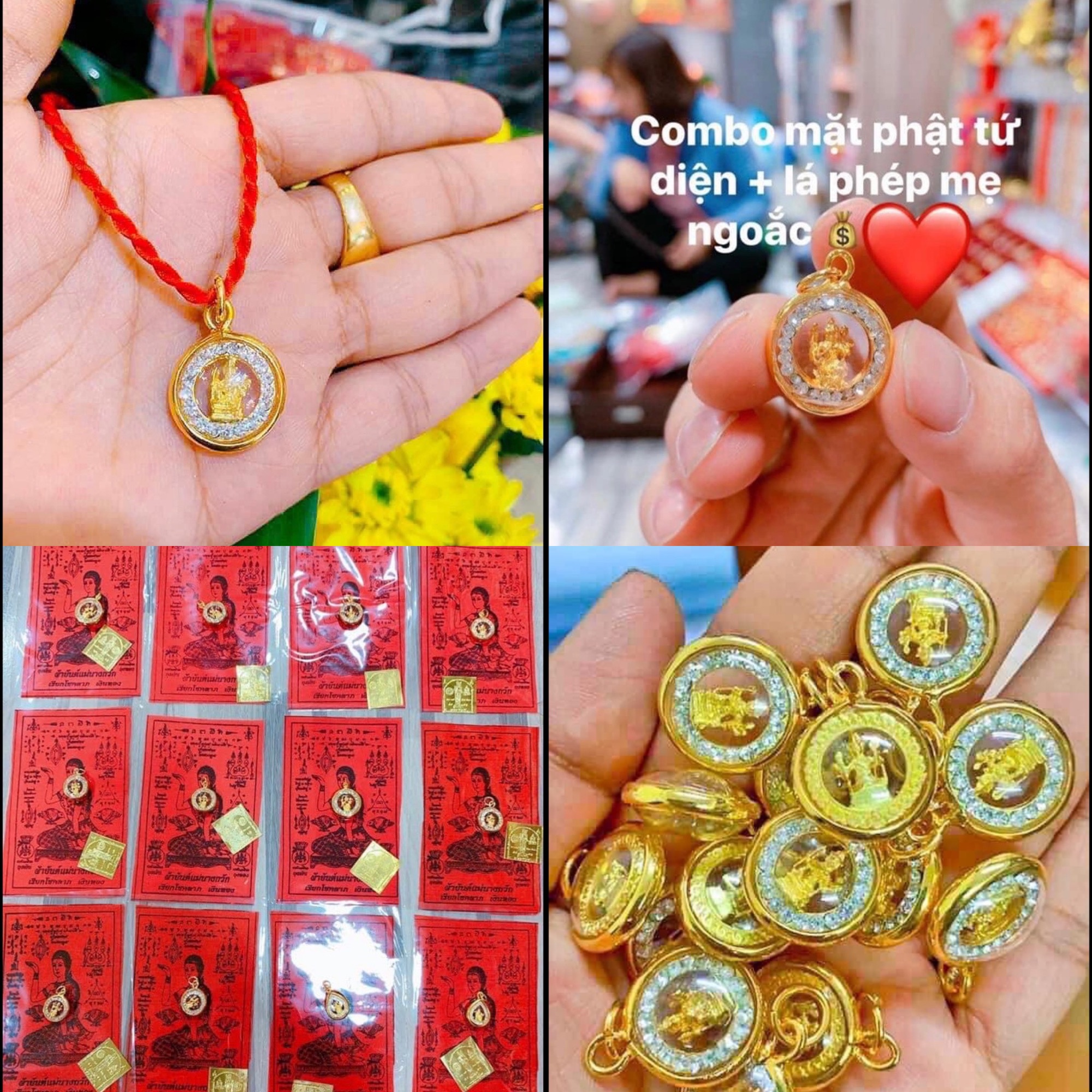 [HCM]?? COMBO DÂY CHUYỀN TỨ DIỆN VÀ SET M.Ẹ NG.OẮC THÁI LAN ??