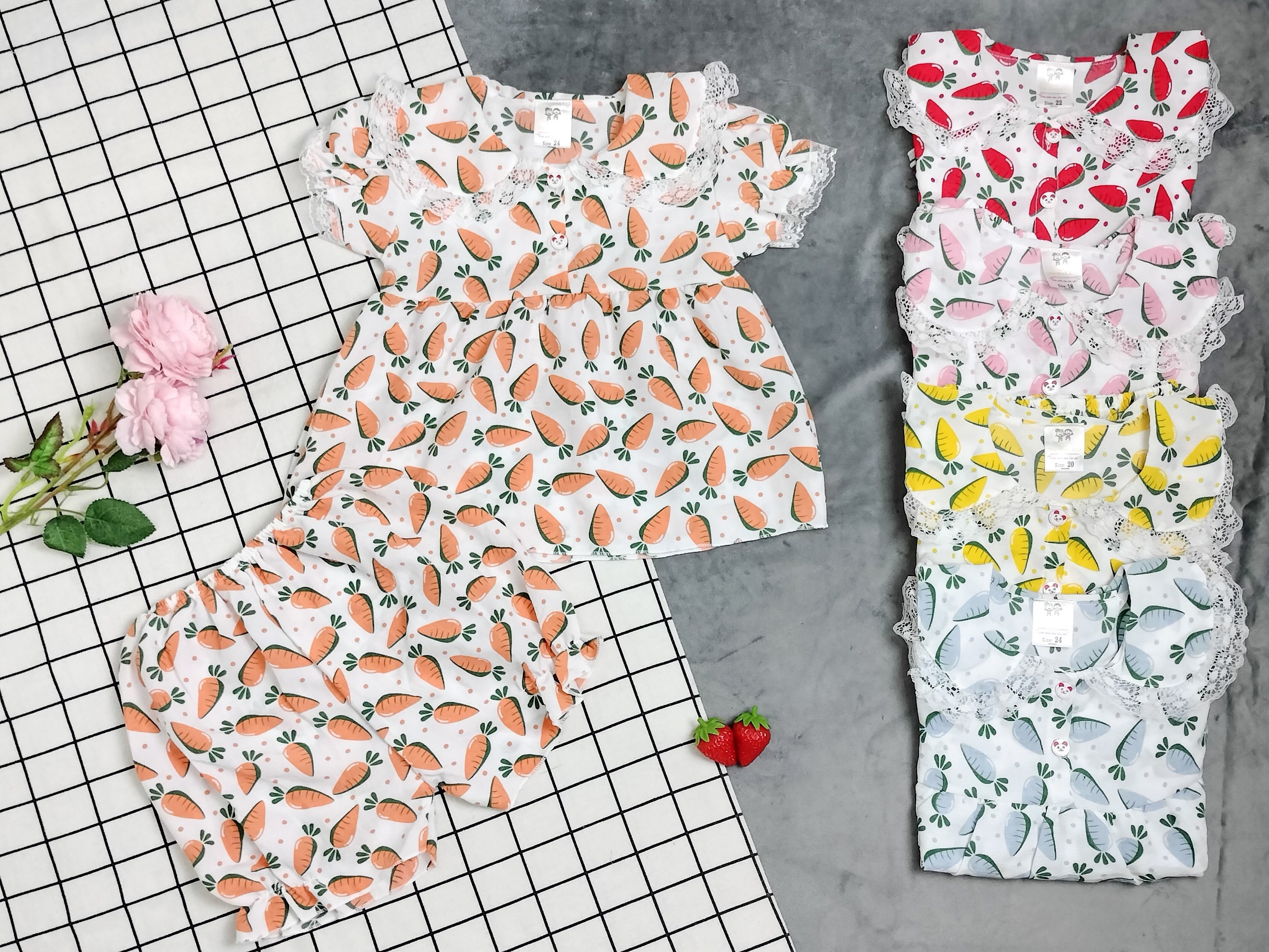 Bộ Tơ Xốp Tay Phồng Bé (14-18kg) (Giao màu ngẫu nhiên)