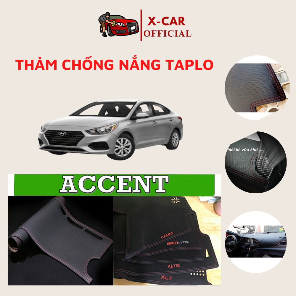 Thảm phủ taplo cao cấp Hyundai Accent 2017-2024 cao cấp