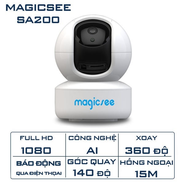 Camera giám sát không dây wifi Magicsee SA200 - Độ Phân Giải Full HD 1080