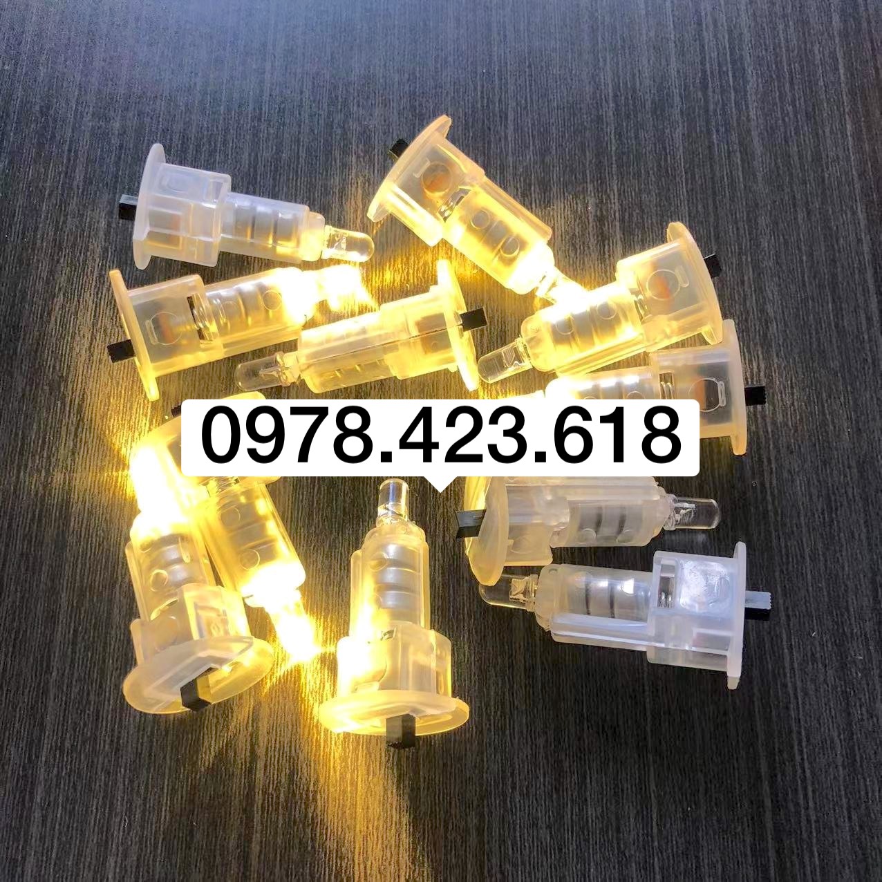 Combo 10 Đèn Led xài pin gắn đèn lồng giấy - Đèn lồng Ông Sao làm thủ công