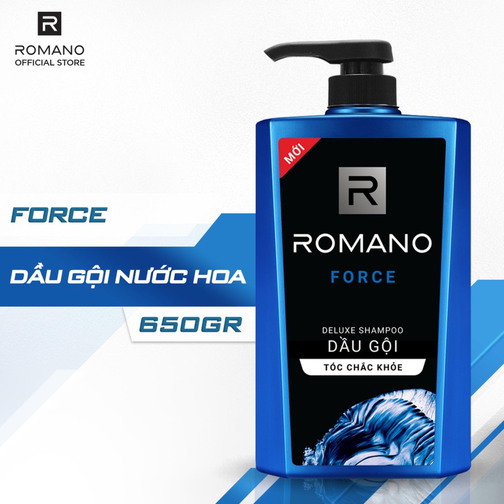 [HCM]Dầu Gội Cao Cấp Cho Nam Romano Force (650g)