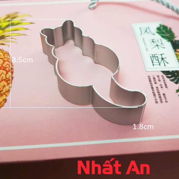 Khuôn nhấn bánh dứa hình con mèo 2 cái