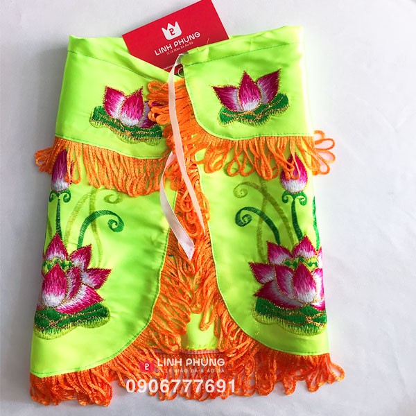 Áo Choàng Quan Âm - Loại Thêu Vải Phi (3 tất - 6 tấc Trắng, xanh, vàng, hồng)