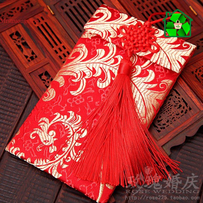 [ Giá sỉ ] Bao Lì Xì Vải Gấm Nhiều Hoa Văn Cao cấp