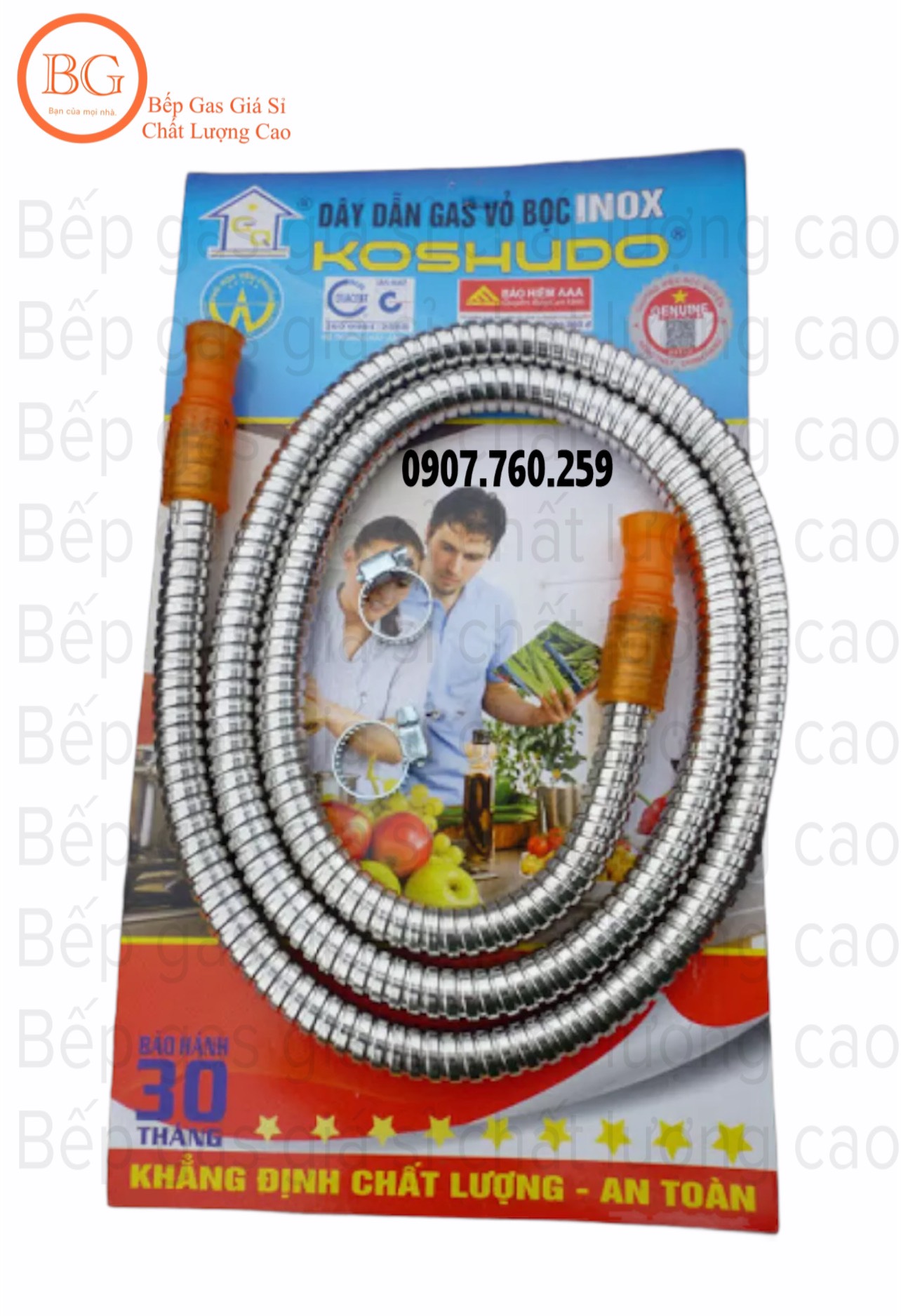 [HCM] Dây Dẫn Gas Vỏ Bọc Inox Koshudo