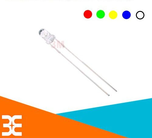 Led Đơn Siêu Sáng 3mm Gói 100 Bóng - Chân Dài (Ánh Sáng Tinh Khôi)