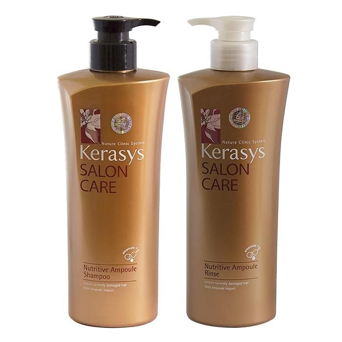 Cặp dầu gội-xả dành cho tóc hư tổn nặng kerasys nutritive 600ml