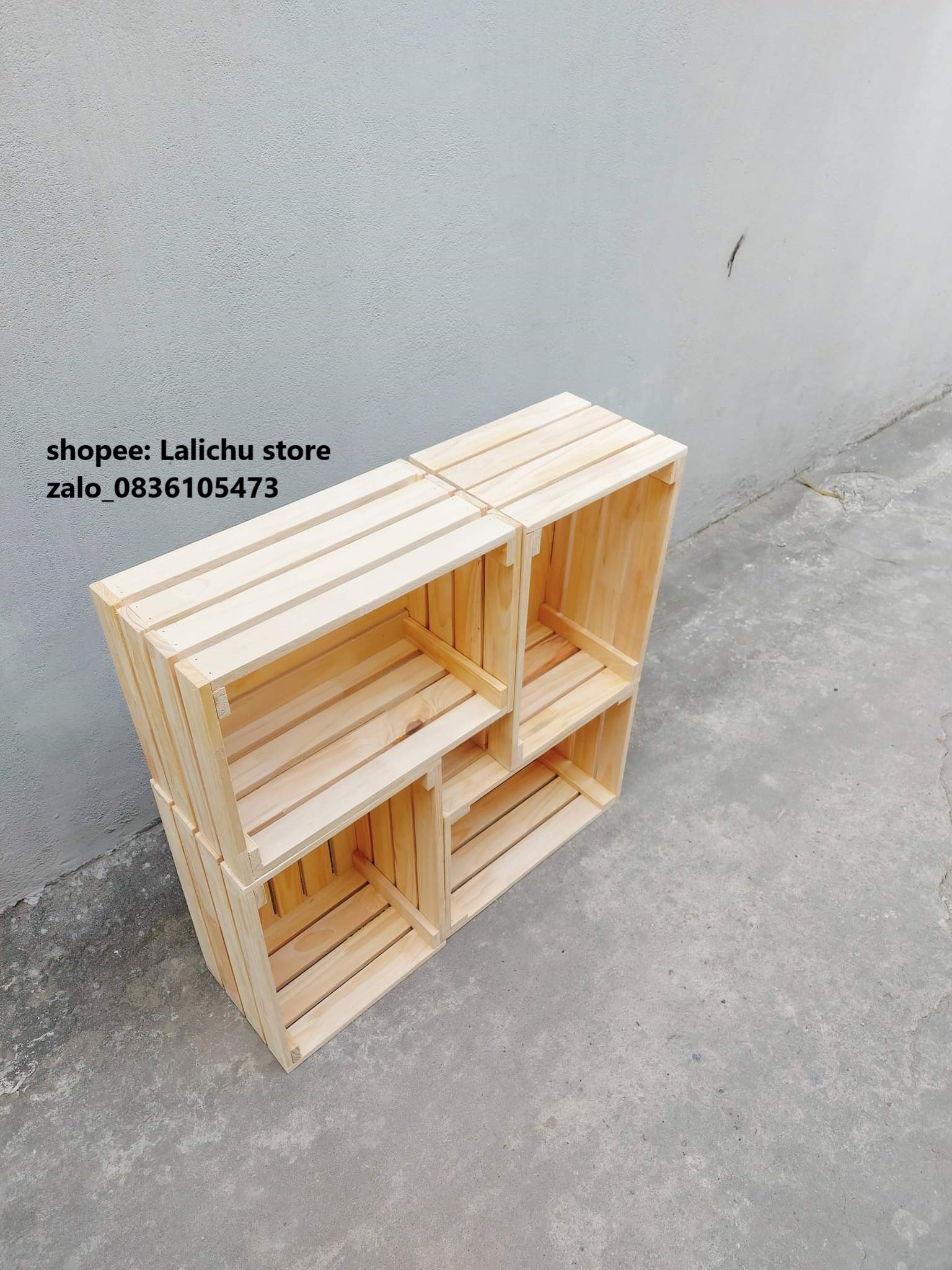 Thùng gỗ pallet, kệ gỗ pallet decor