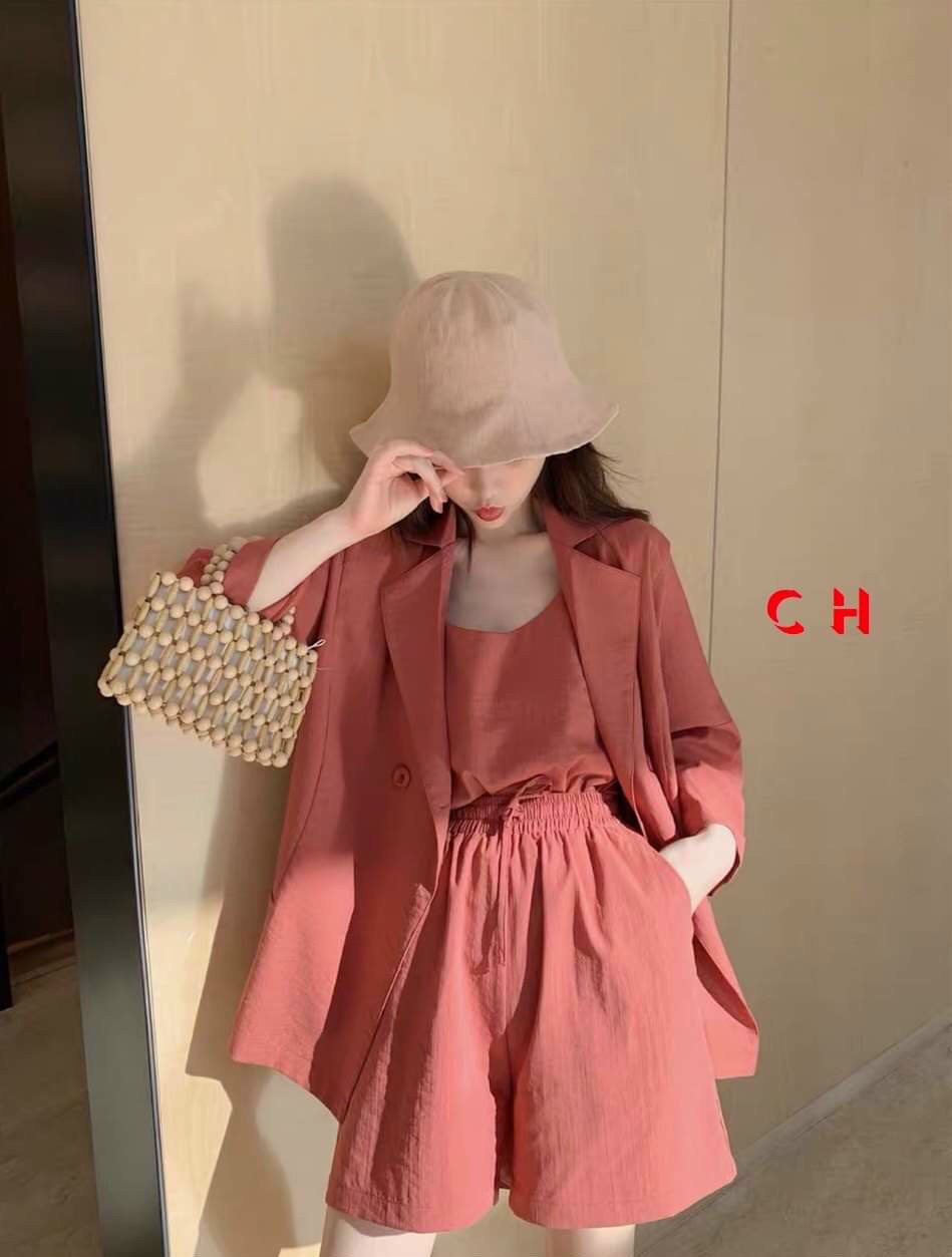 (ảnh thật) Sét vest đũi 3 món mát nhẹ, mặc rời dễ phối đồ đa dạng