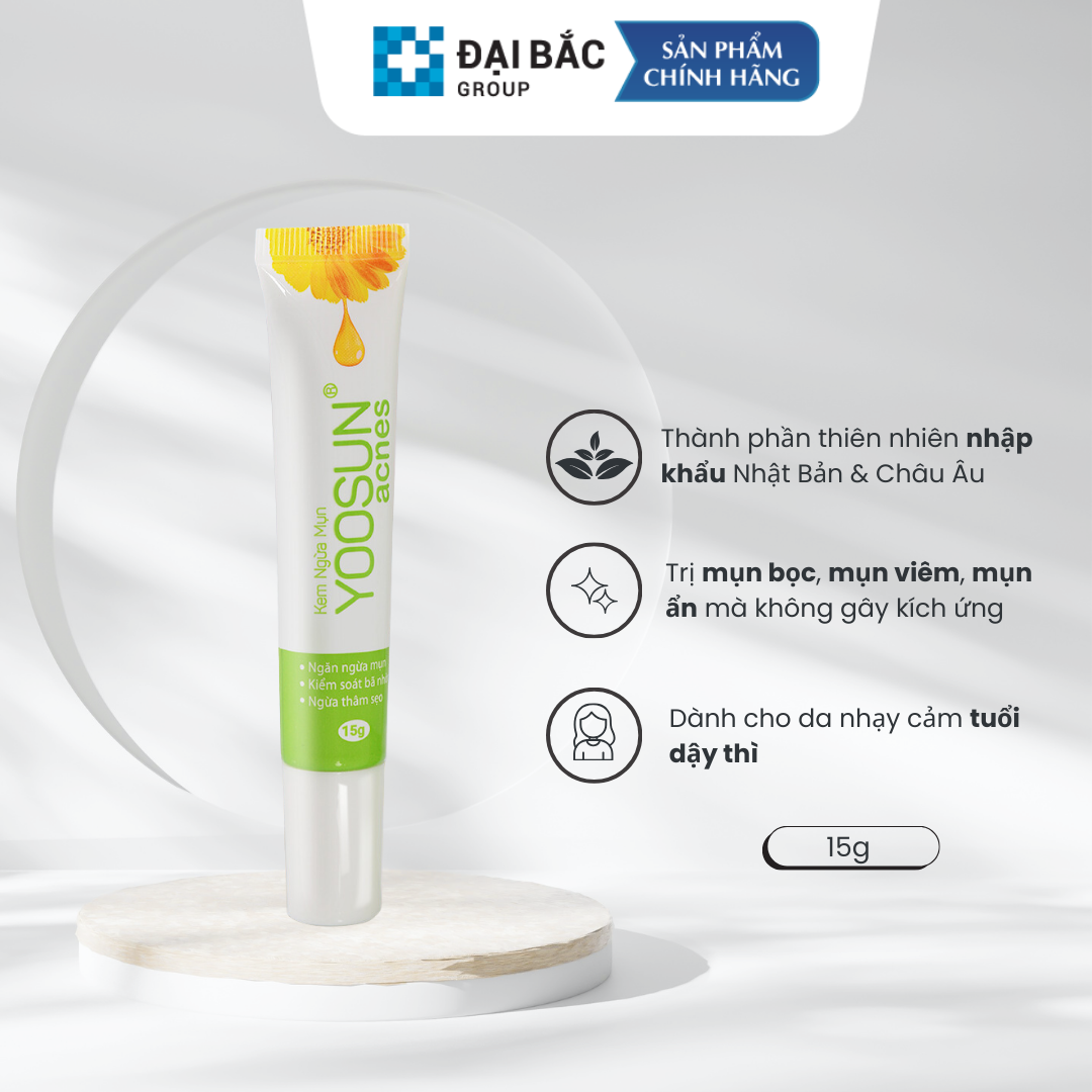 Combo 4 tuýp kem ngăn ngừa mụn, kiểm soát bã nhờn, ngừa thâm sẹo YOOSUN ACNES 15gr/tuýp