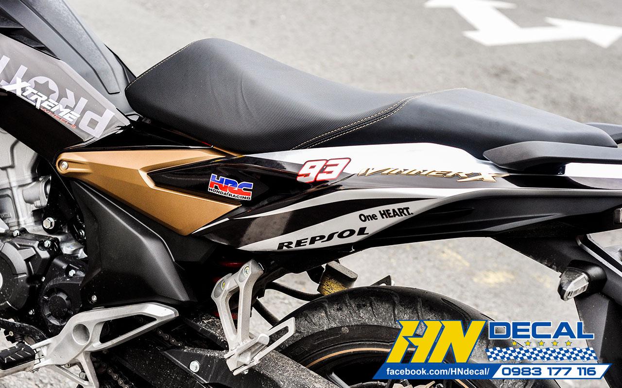 Tem Trùm Winner X Trắng Đen Repsol