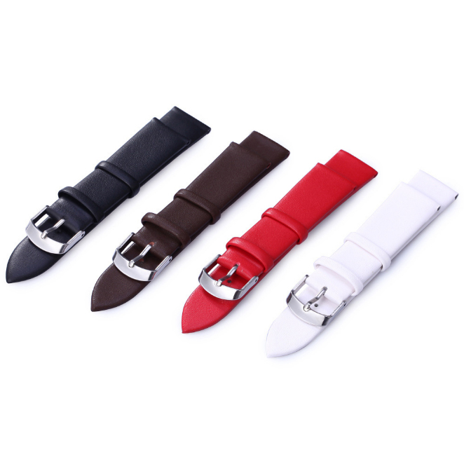 Dây da đồng hồ nam nữ da bò thật mịn siêu mềm (Chọn màu chọn size)